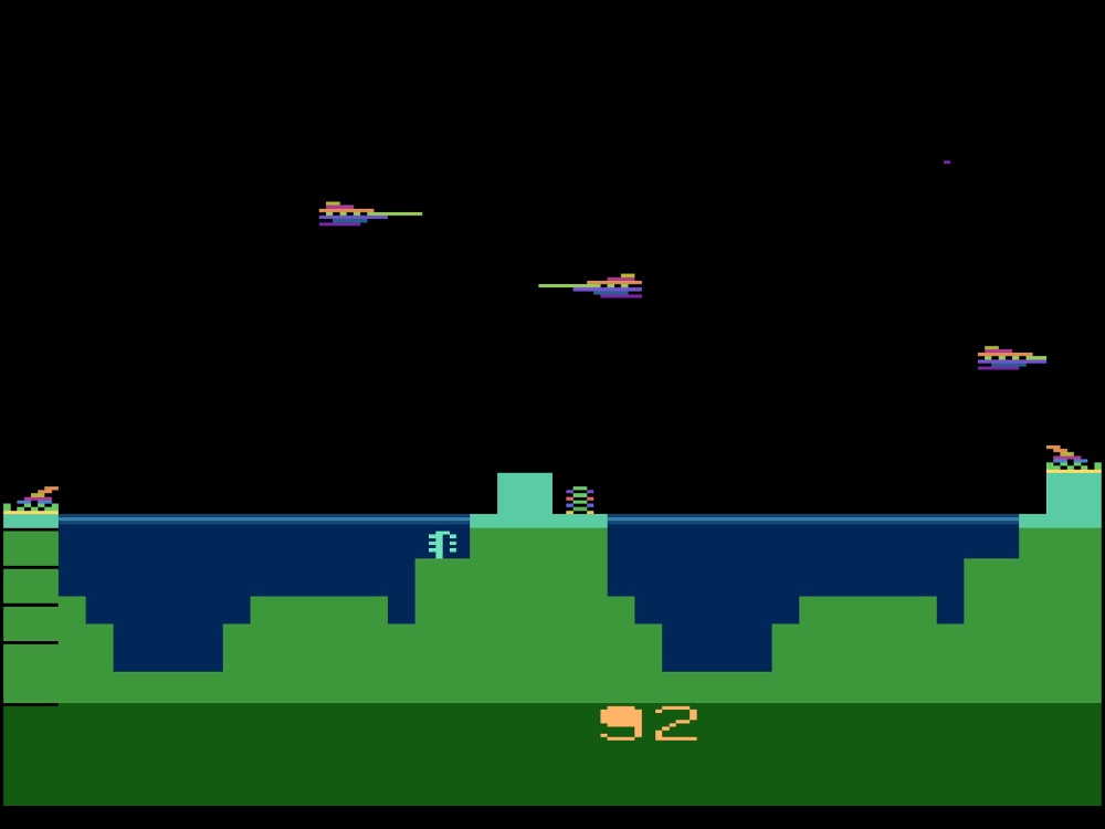 Gameplay of Atlantis II for Atari 2600
